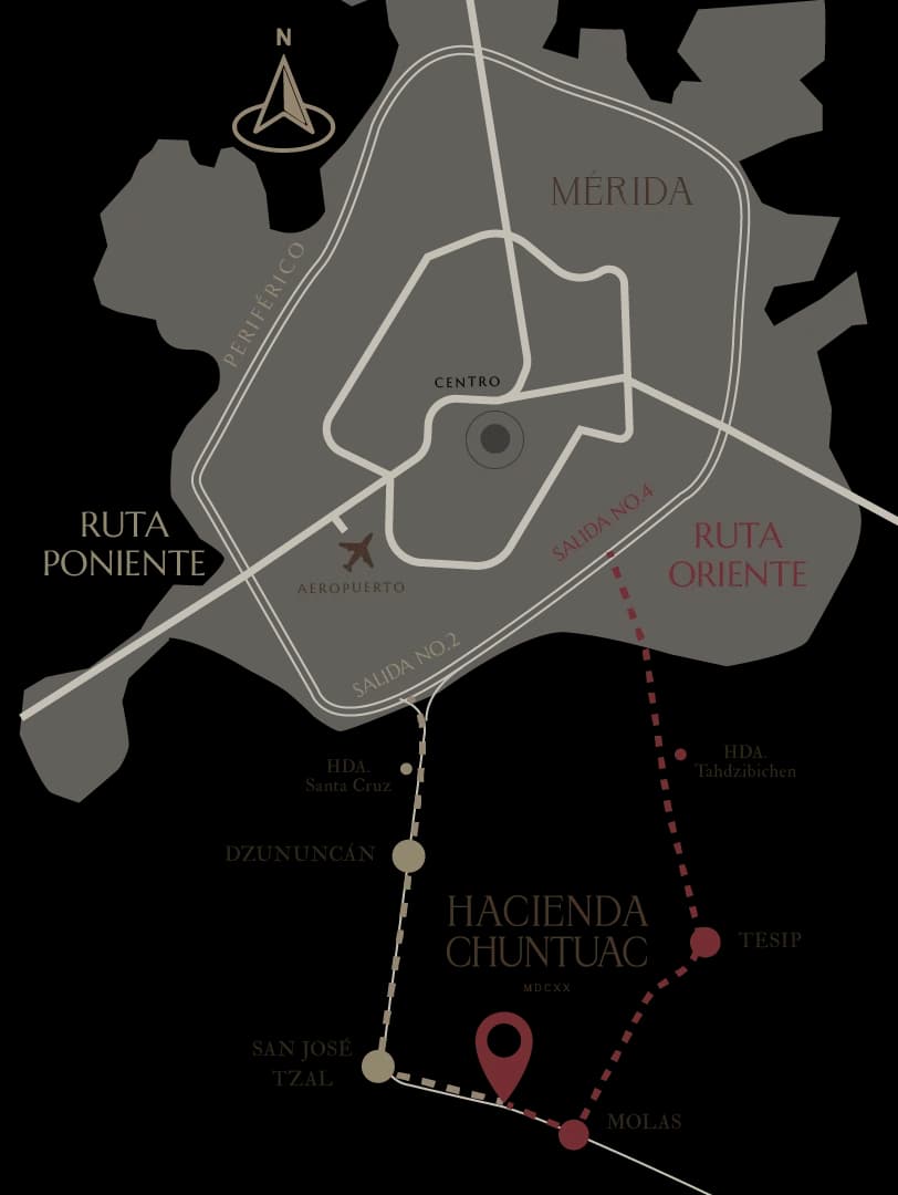 Hacienda Chuntuac location map